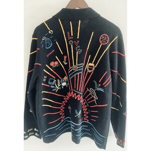 Chico's Design Vintage Wool Embroidered Sweater Tomorrow Is Another Day  WomSZ 2